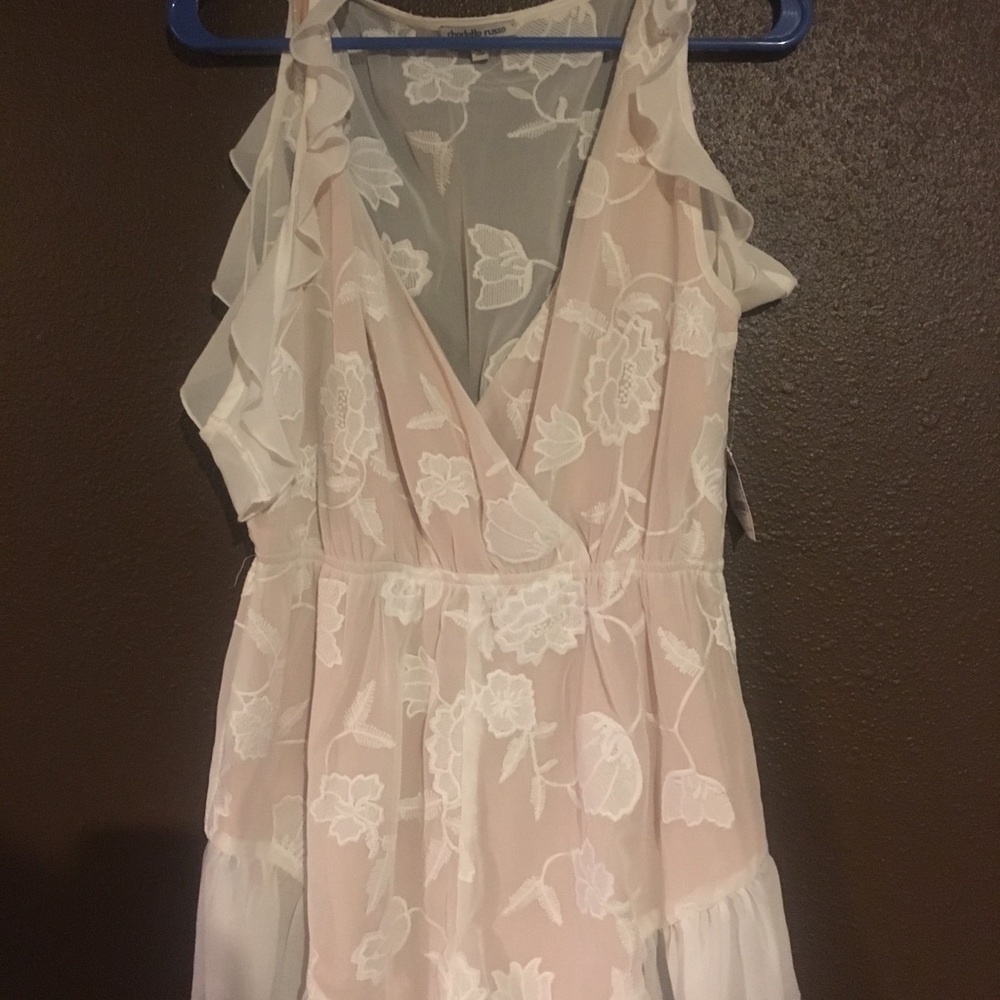 NWT Cream and beige Romper size medium